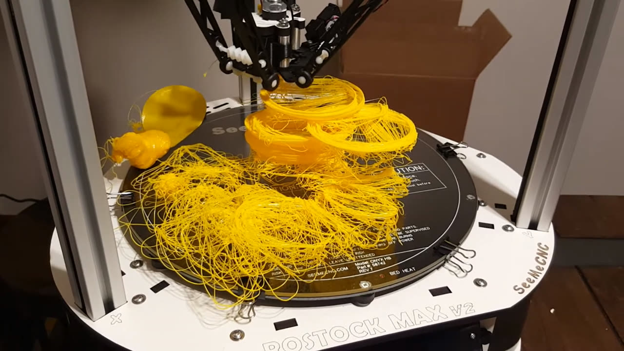 Live webcam feed of a 3D print